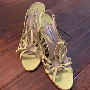 Like New-Manolo Blahnik Orlof Leather Sandals